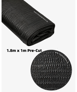80% Black Sun Shade Netting 1.8m x 1m Pre-Cut | Garden Plant Shade Cloth | Outdoor Greenhouse Shade Mesh