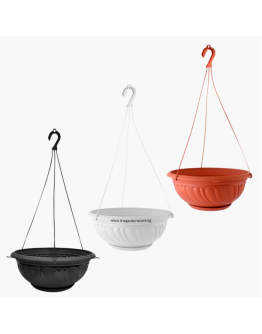 BABA HP-262H Hanging Flower Pot with detachable Hanger and Saucer