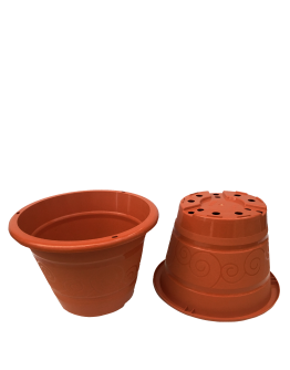 BABA TN-3469-B Flower Design Pot (245mmØ x 170mmH)