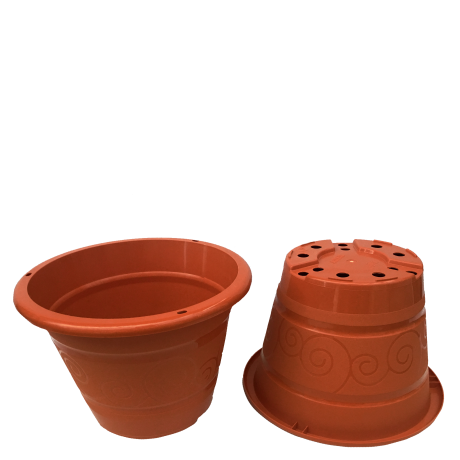 BABA TN-3469-B Flower Design Pot (245mmØ x 170mmH)