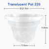 (210mmØ x 135mmH) Translucent Pot 220