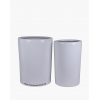 Cilindro White Tall Ceramic Pot