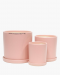 Como Pink Ceramic Pot includes matching saucer