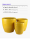 Line Design Yellow Ceramic Pot