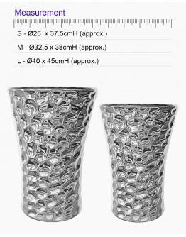 Paititi Silver Tall Ceramic Pot