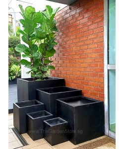 Square Fibre Cement Planter by East Living