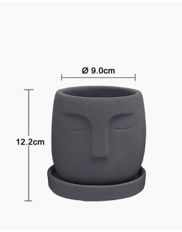 Nordic Concrete Face Pot