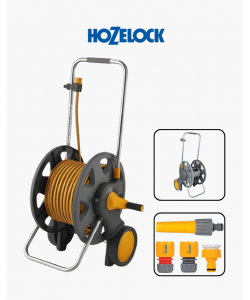 Hose Cart 2448 with 50m Ultra Hose & 2352 Fitting Set by Hozelock