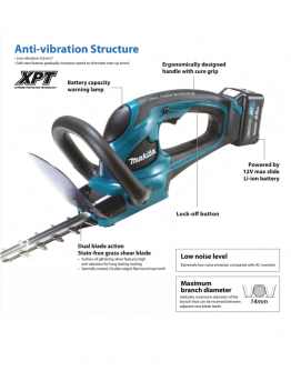 Cordless Hedge Trimmer 12v  by Makita UH353DSA